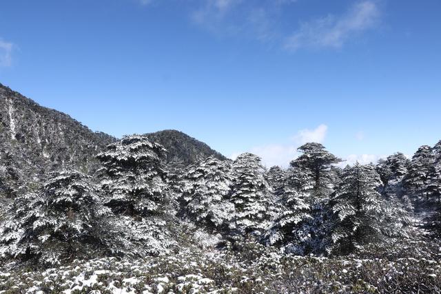 大理苍山：冬日首场降雪引客来