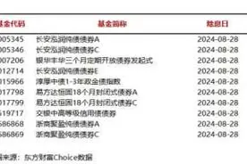 今日10只基金分红除权图片