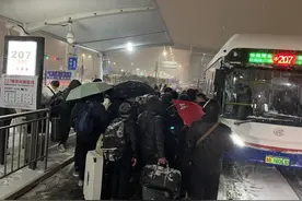 截至20日7点半，受降雪影响，青岛31个高速收费站临时封闭图片