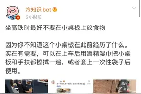 众多网友看吐：你不知道高铁上的小桌板在此前经历了什么图片