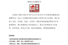预警升级为红色！武汉这些地方累计雨量将超100毫米图片