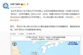 中国气象局：台风“西马仑”位于西北太平洋洋面上 未来对我国海域无影响图片