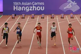 精彩亚运｜男子百米飞人大战：谢震业破十秒夺冠图片