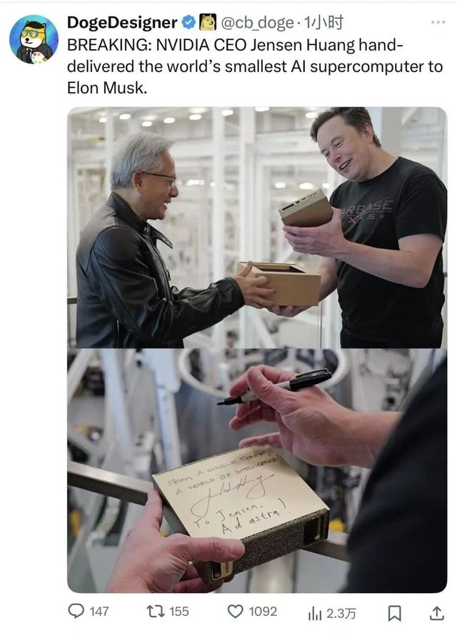 英伟达AI超算3999开售，「掌心之中」可部署所有大参数开源模型