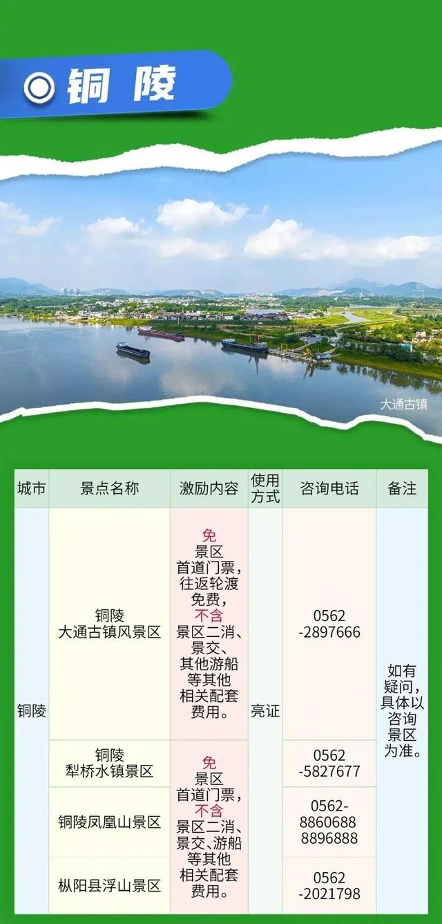 安徽省16市凭此证免费玩！
