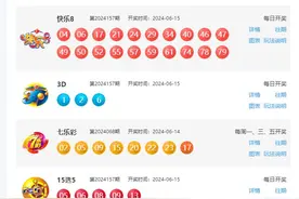 6月15日福彩中奖号码图片