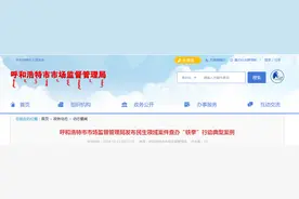 呼和浩特市市场监督管理局发布民生领域案件查办“铁拳”行动典型案例图片