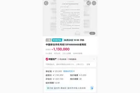 归属地上海一尾号6666666手机号将被拍卖 估值160多万图片