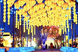 千组彩灯亮相温榆河公园图片