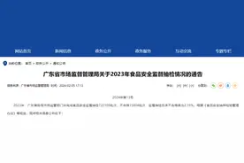 广东省市场监督管理局关于2023年食品安全监督抽检情况的通告图片
