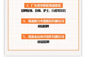 珠海事业单位，大量招聘！还有格力电器、金山超多岗位等你！图片