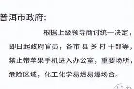 “禁止苹果手机进入政府办公室”？图片