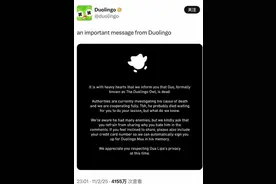 多邻国猫头鹰“去世”，创始人：来APP学习吧，说不定他就回来了图片