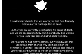 多邻国猫头鹰“去世”，创始人：来APP学习吧，说不定他就回来了图片