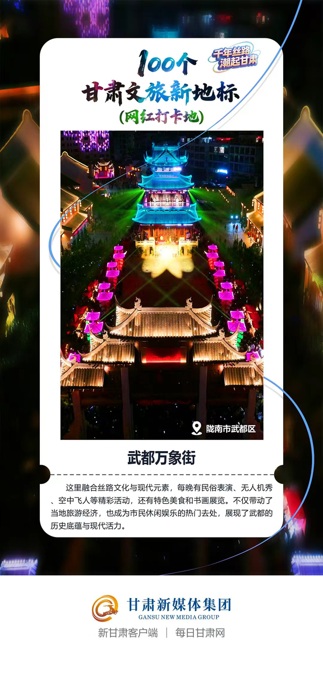 【微海报】100个甘肃文旅新地标(网红打卡地)——陇东南地区