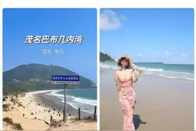 广东一网红海滩竟是“野滩”？游客无视警示牌下水，当地回应图片