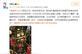 勒布朗-詹姆斯成为NBA首位斩获生涯50000分球员图片