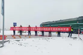 乌苏市新丝路机场有限公司铁路专用线工程正式开通运营图片