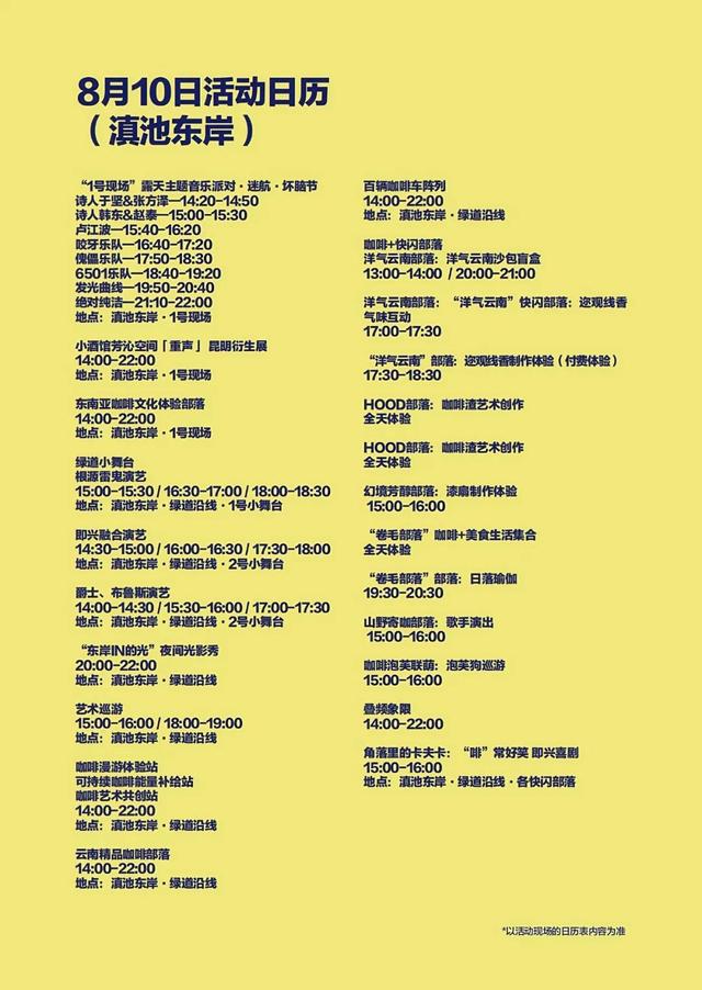 2025滇池国际咖啡文化嘉年华西岸·今日精彩活动