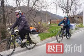 母子俩耗时14天从上海骑行700公里回湖北，今日平安到家，儿子大呼“很爽”图片