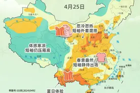 夏日感扑面而来！全国短袖出场地图来了，北方多地热意冒头图片