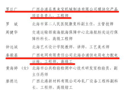 喜讯！合浦县4人荣获2025年度“北海工匠”
