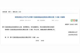 十五运会竞技比赛总日程（1.0版）公布，比赛日期、场馆安排……图片