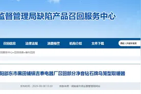 湖南邵阳邵东市黑田铺镇吉泰电器厂召回部分净音钻石牌鸟笼型取暖器图片