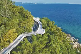 大鹏湾畔新添两段滨海蓝带骑行道 国庆黄金周，来一场海岸线骑行吧图片