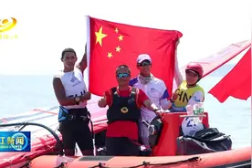 阳江籍运动员黄先婷获杭州亚运会女子水翼帆板冠军图片