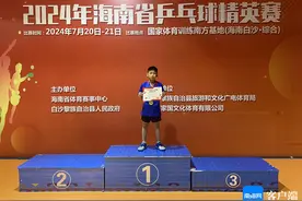 儋州那大第九小学学生在2024年海南省乒乓球精英赛荣获第一名图片