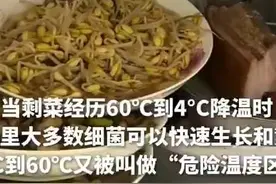 原来剩饭菜应该趁热放冰箱！食物温度在30℃~40℃时，细菌会旺盛繁殖。图片
