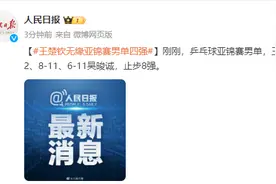 王楚钦无缘亚锦赛男单四强图片