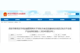 西安市鄠邑区市场监督管理局关于58批次食品监督抽检合格及2批次不合格产品信息的通告（2024年第10号）图片