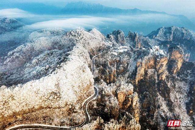 银装素裹的仙境 | 冬日张家界，云雾与雪峰共舞