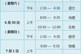 6月29日开考！北京高中学考合格考科目涉及9个学科图片