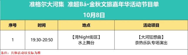 10月1日-8日，鄂尔多斯这里活动超多！