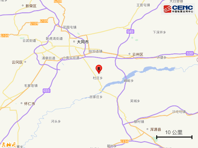 山西大同市云州区发生3.1级地震