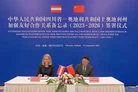 时隔四年 奥地利上奥地利州副州长再次访川 续签友好合作关系备忘录图片