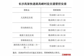 长沙两座高架上行匝道管制正式实施，管制时间请记好图片