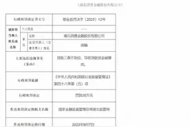 湖北消费金融公司被罚 三查不到位致贷款资金被挪用图片