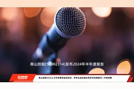 南山控股2024上半年经营现金流转负，财务总监及副总等多名高管离任｜中报拆解视频封面