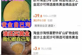 网店几元钱卖“淘金沙”宣称至少出1克金 专家：真砂金矿1吨沙才可能淘出1克金图片