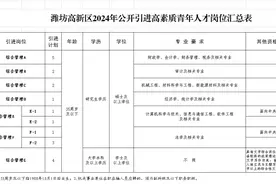 潍坊高新区公开引进高素质青年人才20名！图片