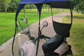 电动车私装车篷很危险图片