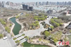 航拍宁夏银川春意渐浓图片