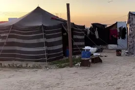 现场直击｜探访加沙地带最南端拉法的临时营地图片