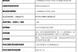 上海娜慕医疗美容门诊部卫生健康行政处罚案图片