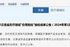 ​2024年云南省医疗器械“你用我检”抽检结果公告（2024年第1期）图片