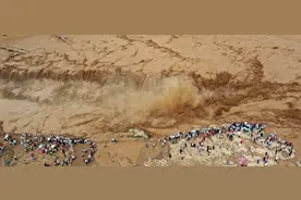 黄河壶口瀑布迎来今年入汛以来最大洪水#图片